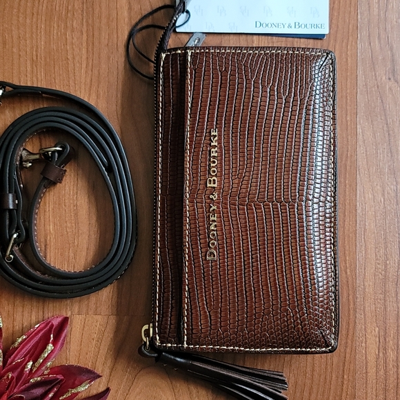 Dooney & Bourke Handbags - DOONEY & BOURKE Gingy Embossed Leather Crossbody Bag